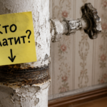 Схема разграничения коммуникаций, иллюстрирующая, где проходит зона ответственности УК при авариях на теплосетях в доме.