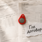Квитанция на оплату за домофон лежит на столе рядом с ключами, символизируя незаконные счета за обслуживание без договора.