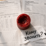 Человек с телефоном в темной квартире, решающий куда звонить если отключили свет, чтобы узнать причину аварии и вызвать помощь.