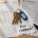 Иллюстрация собрания жильцов, где обсуждается, кто отвечает за многоквартирный дом и какие обязанности у старшего.
