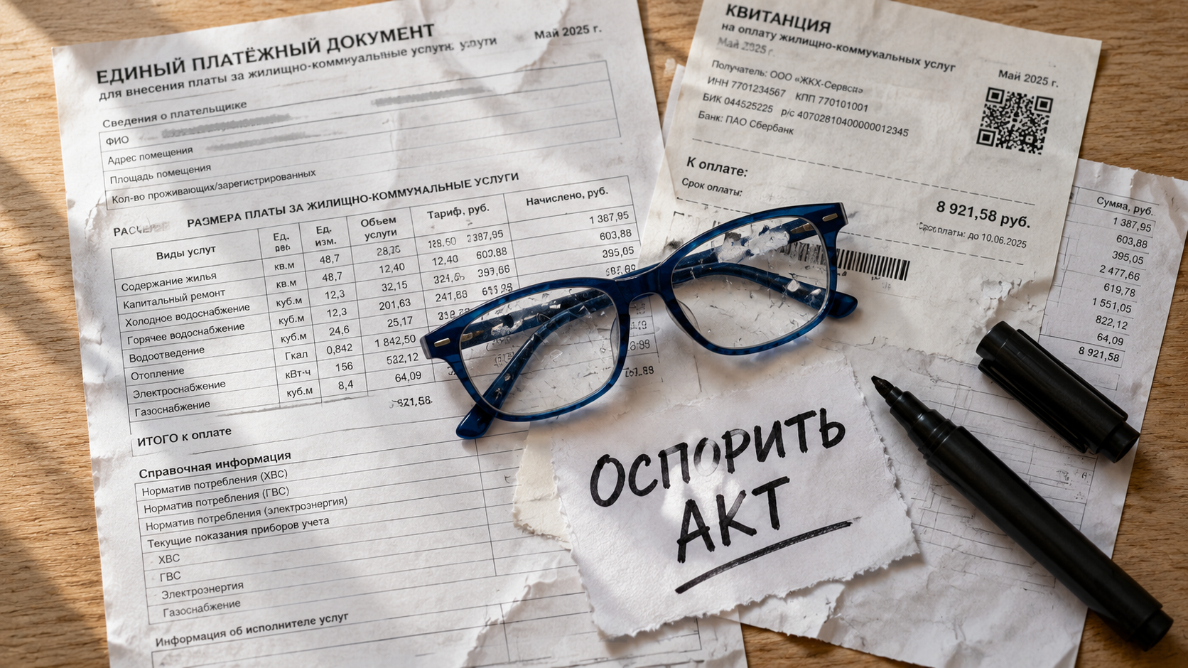 Собственник изучает документы после затопления и думает, как оспорить акт о заливе квартиры с заниженным размером ущерба.