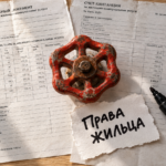 Человек изучает документы по ЖКХ за столом, чтобы написать жалобу на УК и защитить свои права нанимателя жилья.